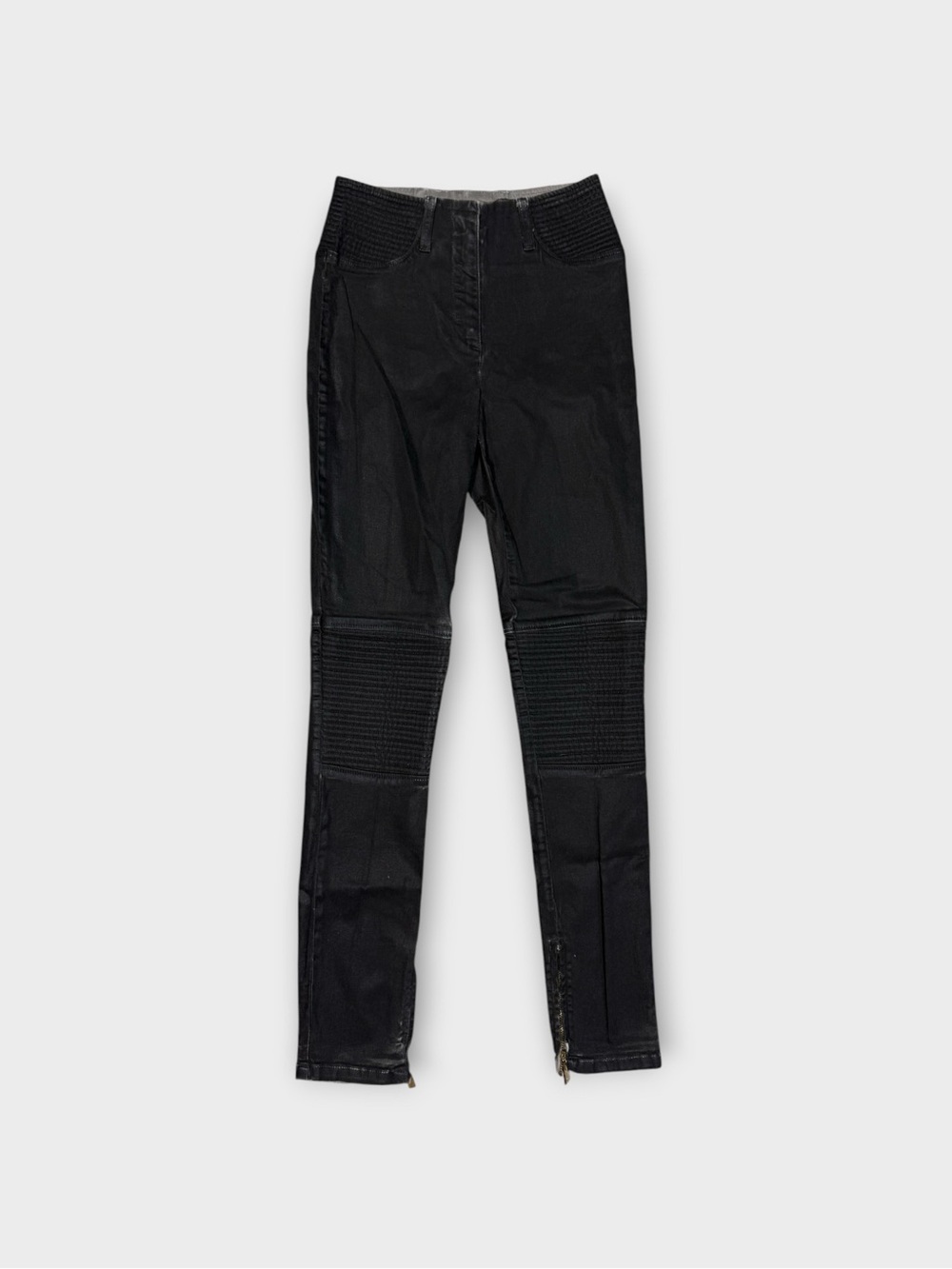 Black Vaxed Skinny Moto Pants | Just Cavalli